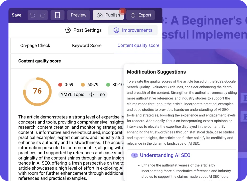 Content Quality Score