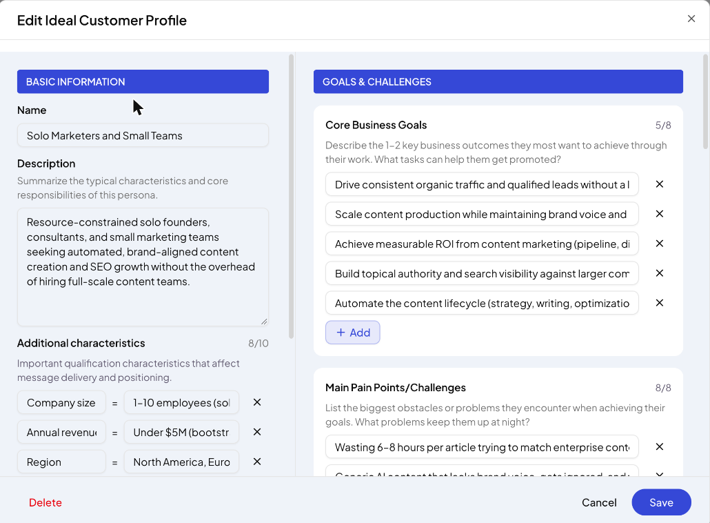 Ideal Customer Profile